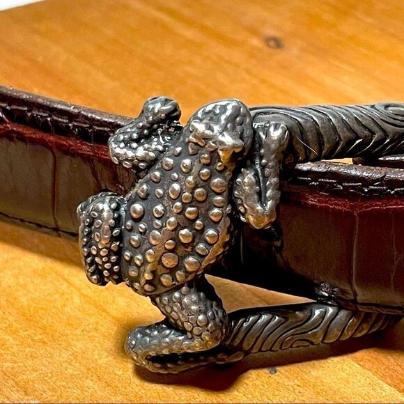 J. Deegan sterling silver frog belt - Picture 1 of 16